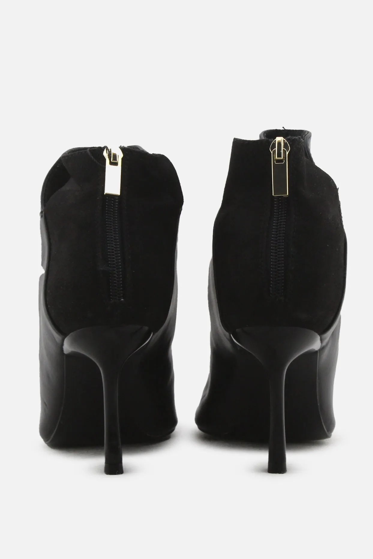 Stradivarius Zipper Stilettos Heels Ankle Boots | 100% Authentic Leather