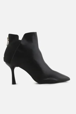 Stradivarius Zipper Stilettos Heels Ankle Boots | 100% Authentic Leather