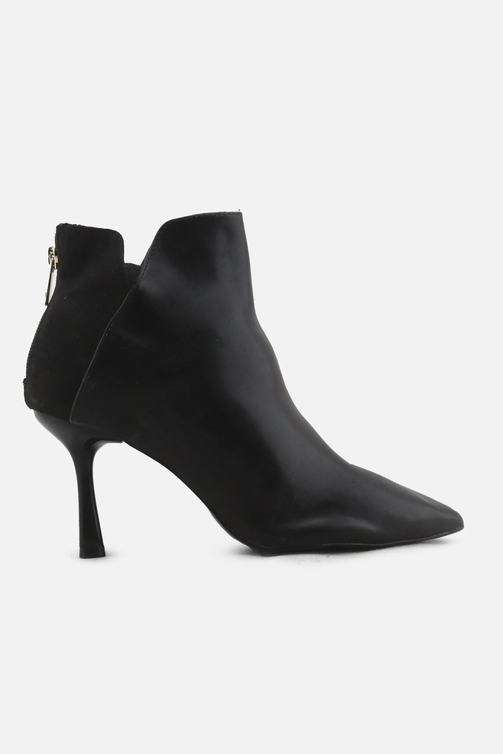 Stradivarius Zipper Stilettos Heels Ankle Boots | 100% Authentic Leather
