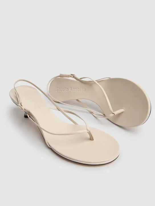 Studio Amelia   50mm Wishbone leather sandals 