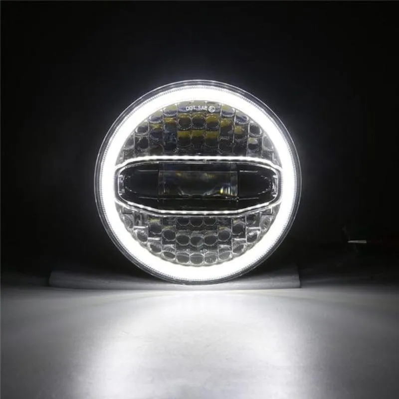 Suparee 7'' Jeep LED Halo Headlights with 9'' Headlight Bracket for 2018  JL JLU JT