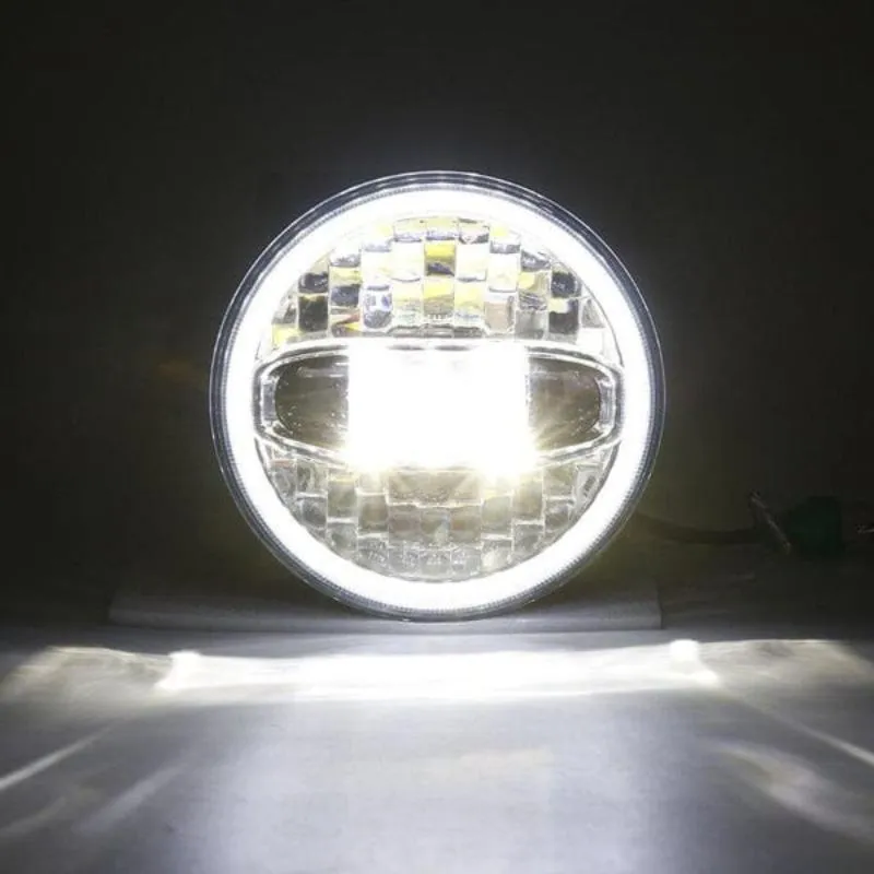 Suparee 7'' Jeep LED Halo Headlights with 9'' Headlight Bracket for 2018  JL JLU JT