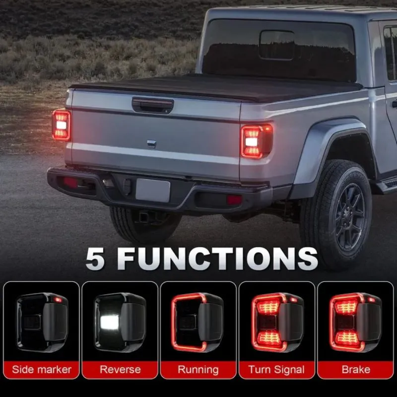 Suparee Jeep Gladiator LED Tail Lights with Multi-Function for 2020  JT