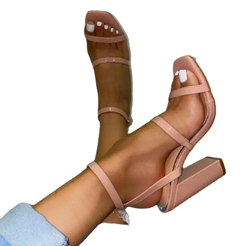 TAVIMART  -  Fashion Sexy High Heel Shoes Woman Europe Summer Women Sandals Buckle Strap Plus Size 43 Sandals for Women Platform sandals