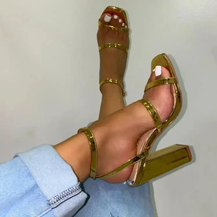 TAVIMART  -  Fashion Sexy High Heel Shoes Woman Europe Summer Women Sandals Buckle Strap Plus Size 43 Sandals for Women Platform sandals