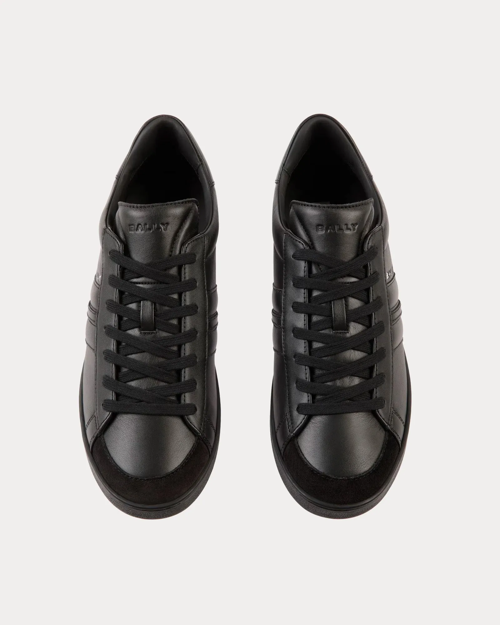 Tennis Leather Black Low Top Sneakers