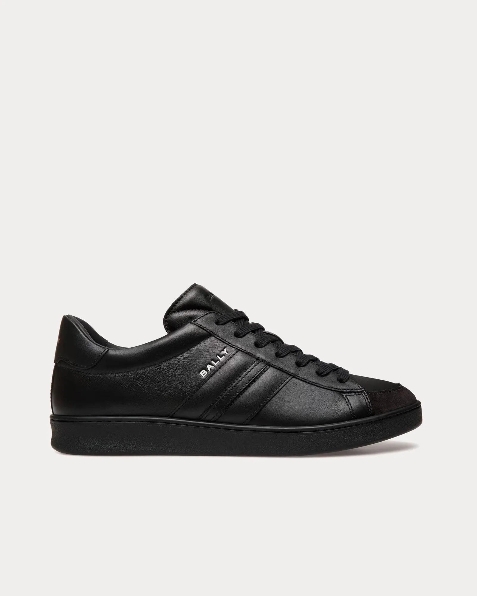 Tennis Leather Black Low Top Sneakers