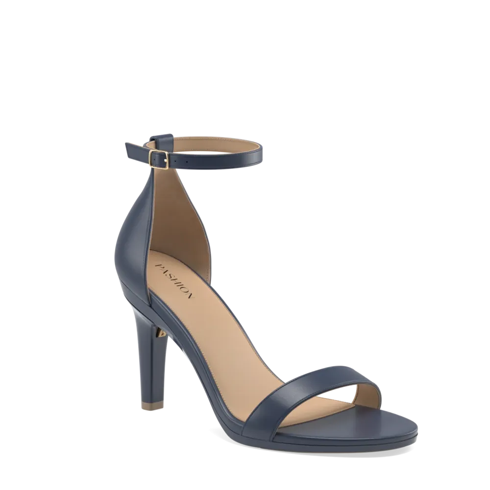 The Pashionista - Navy Leather   Stiletto Heel Kit 4 Navy - FINAL SALE