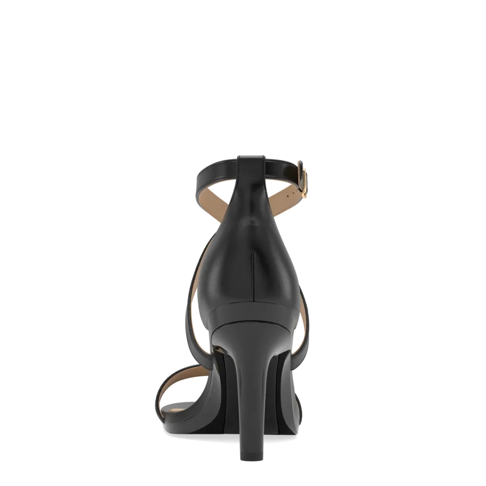 The Sandal - Coal Leather   Stiletto Heel Kit 4 Coal