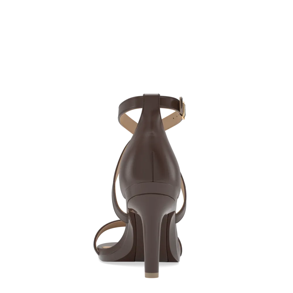The Sandal - Cocoa Leather   Stiletto Heel Kit 4 Cocoa - FINAL SALE