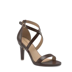 The Sandal - Cocoa Leather   Stiletto Heel Kit 4 Cocoa - FINAL SALE