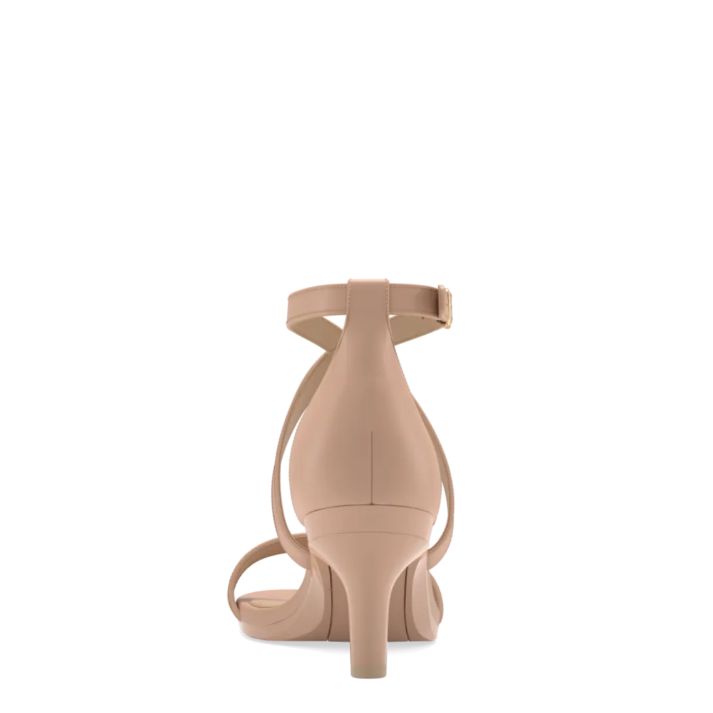 The Sandal - Latte Leather   Stiletto Heel Kit 3 Latte