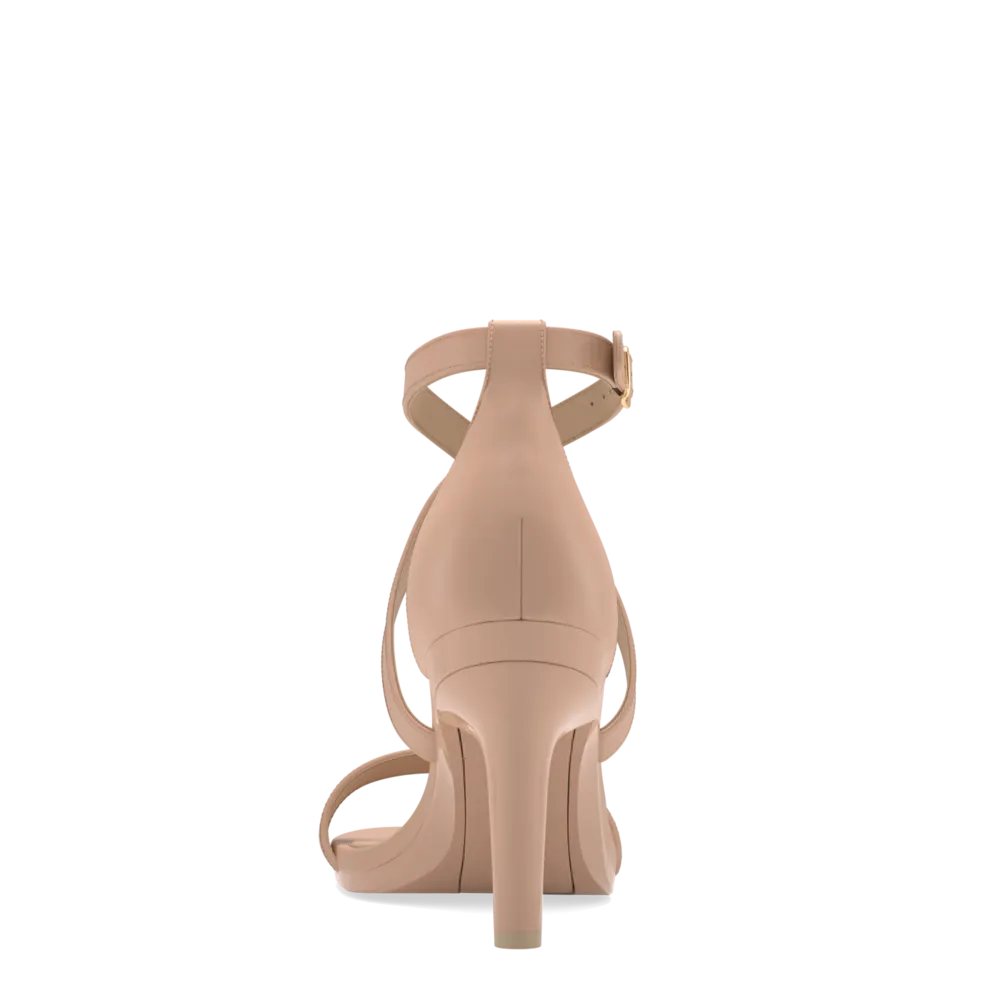 The Sandal - Latte Leather   Stiletto Heel Kit 4 Latte