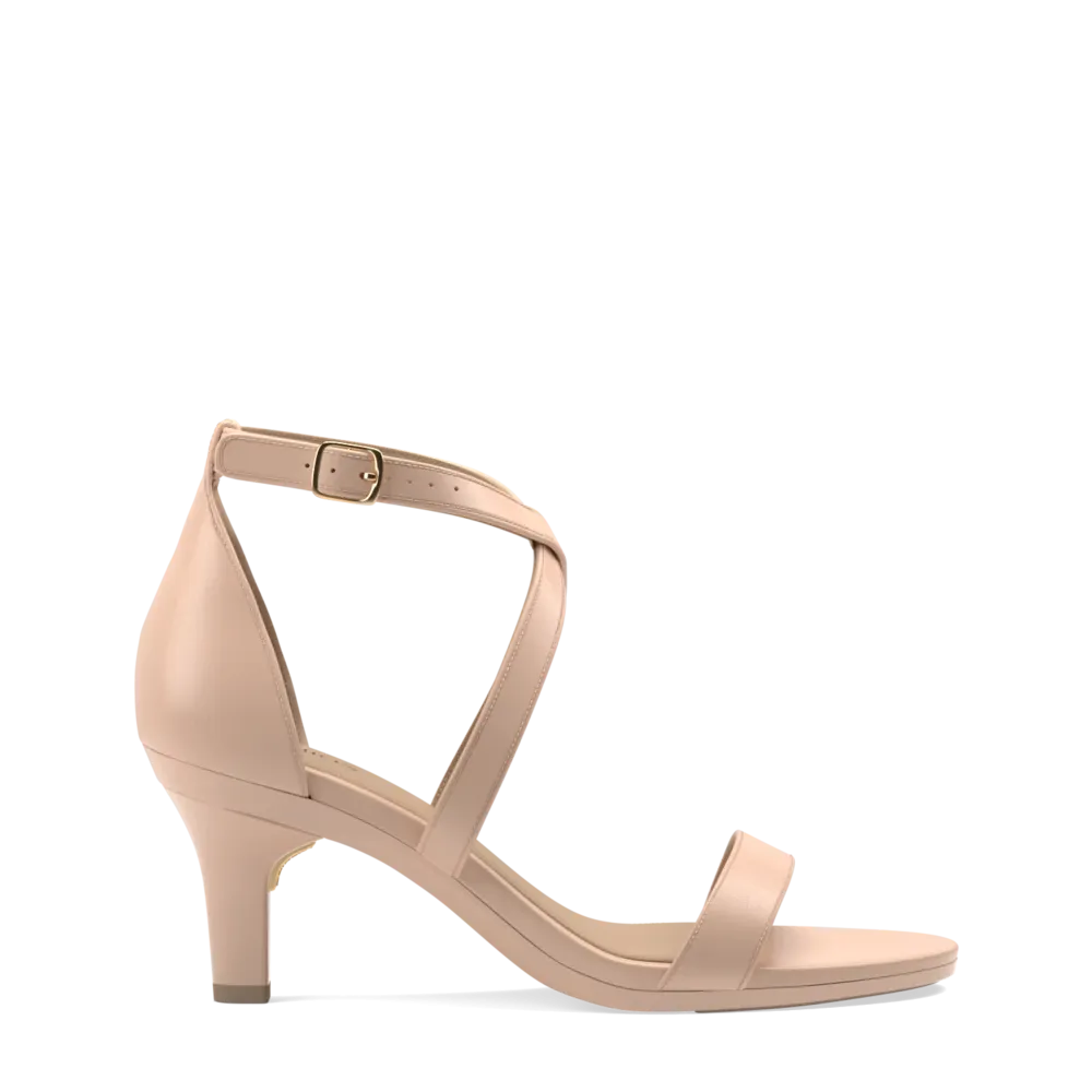 The Sandal - Sand Leather   Stiletto Heel Kit 3 Sand