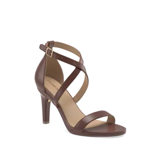 The Sandal - Walnut Leather   Stiletto Heel Kit 4 Walnut - FINAL SALE