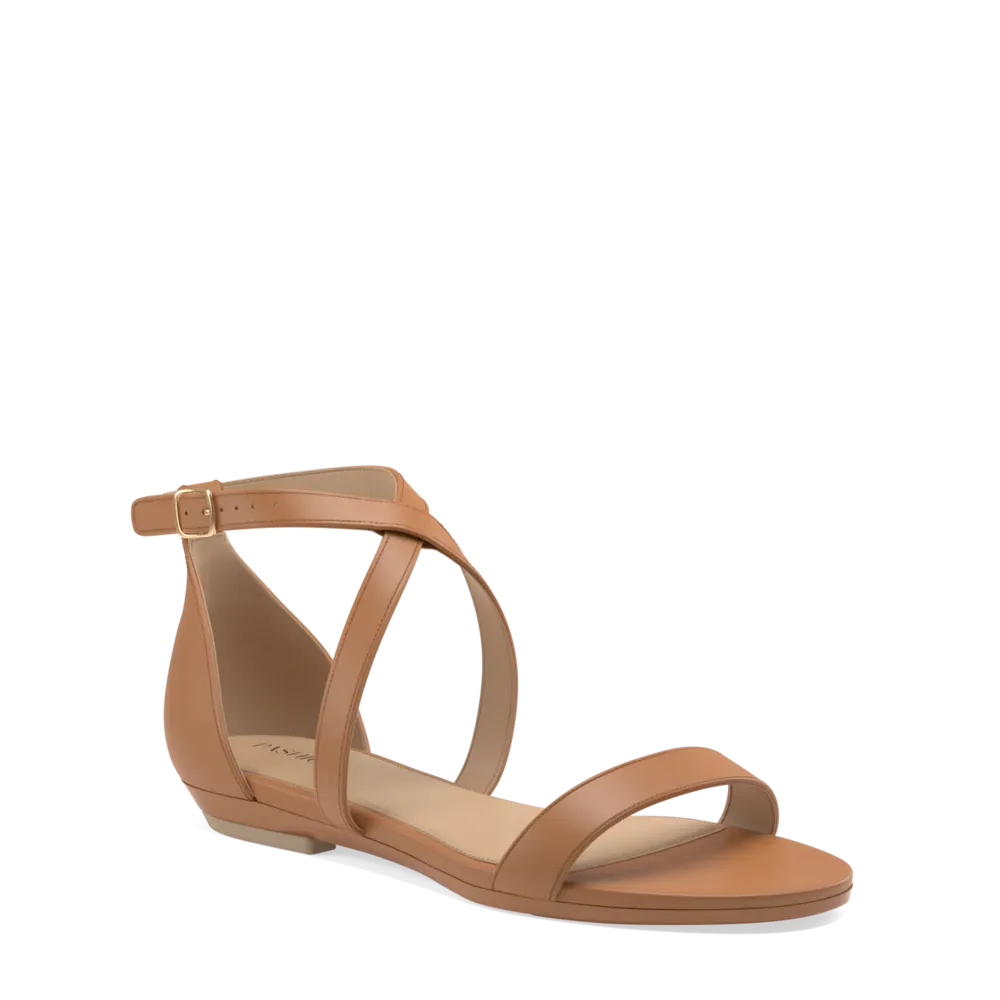 The Sandal - Whiskey Leather   Stiletto Heel Kit 3 Whiskey