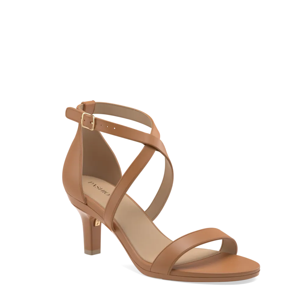 The Sandal - Whiskey Leather   Stiletto Heel Kit 3 Whiskey