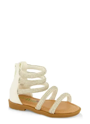 Toddler Girls Rhinestone Strappy Gladiator Sandals