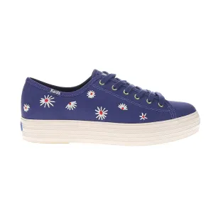 Triple Kick Canvas Embroidery Lace Up Sneakers