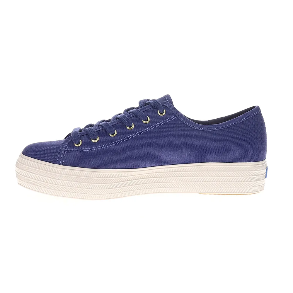 Triple Kick Canvas Embroidery Lace Up Sneakers