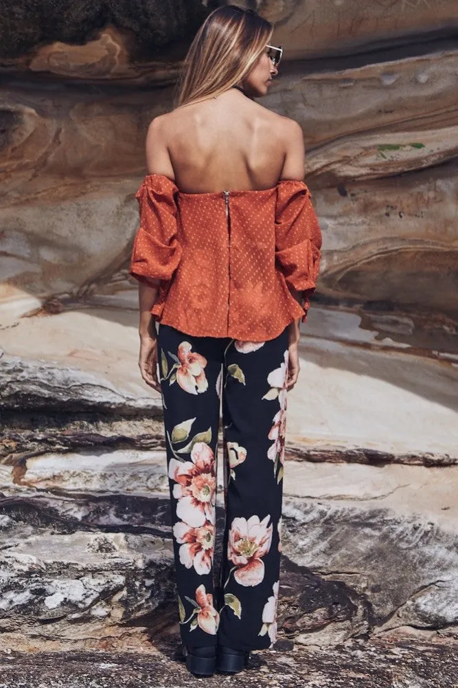 Tuscan Sun Crop Top Rust