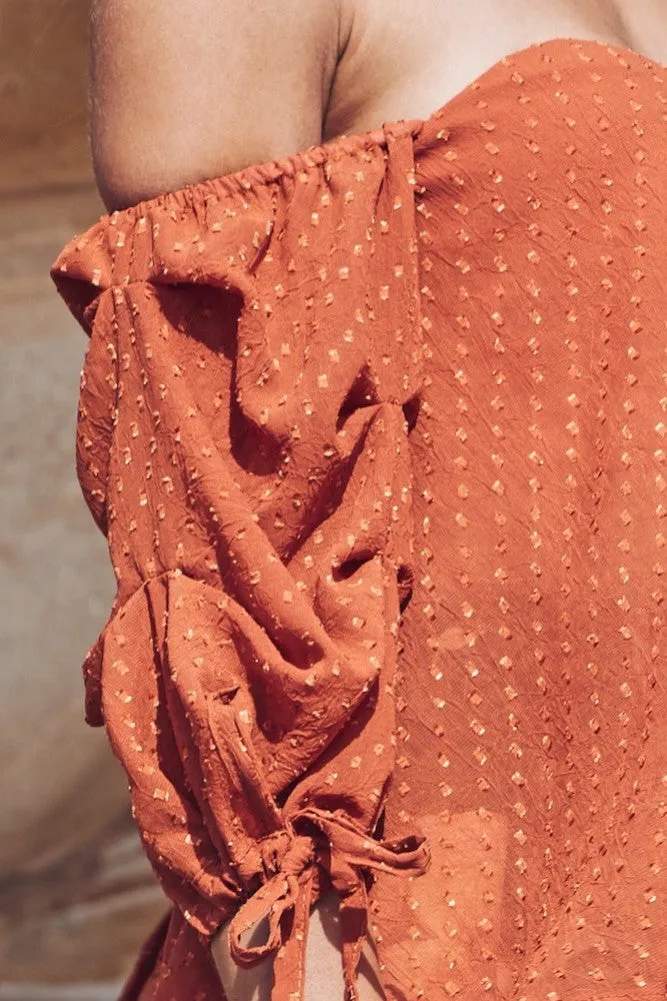 Tuscan Sun Crop Top Rust