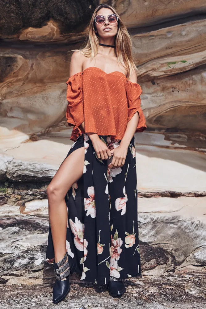 Tuscan Sun Crop Top Rust