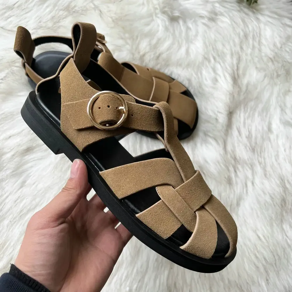 USS Shoes Alicia Women's Leather Flats Sandals