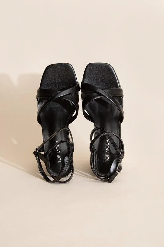 VALOR-1 Cross Ankle Strap Heels