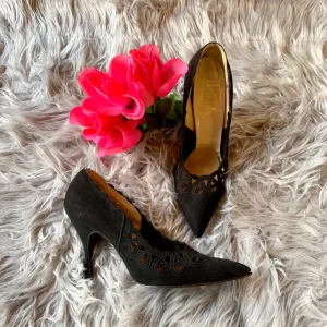 Vintage Mr. Thom Designer Fashion Black Stilettos