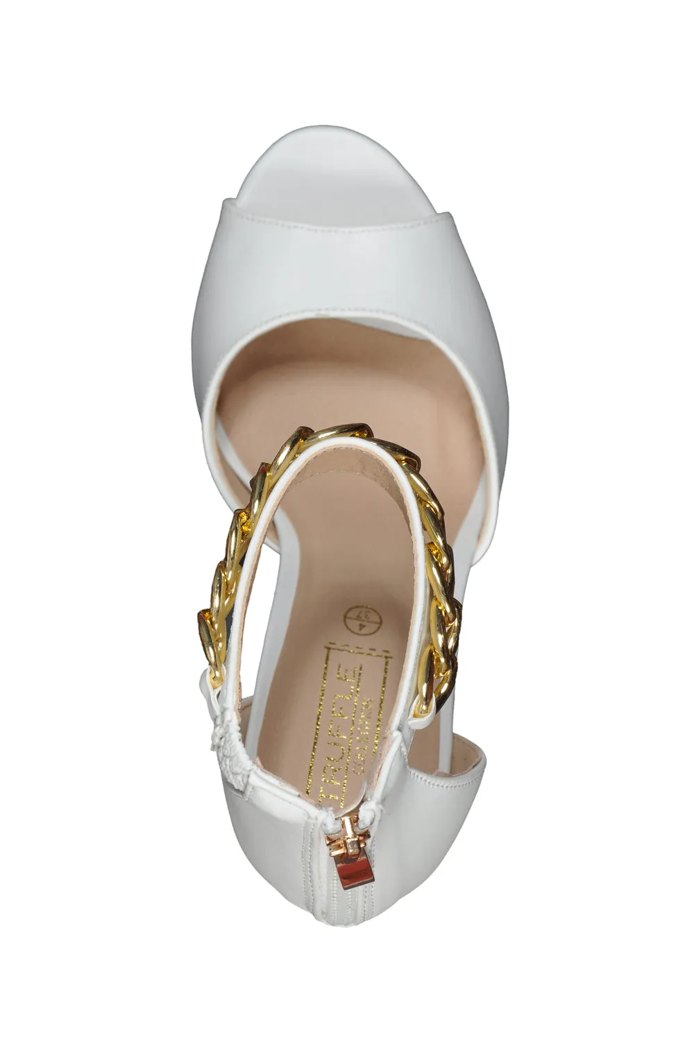 White Pu Flat Shoes