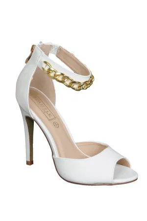 White Pu Flat Shoes
