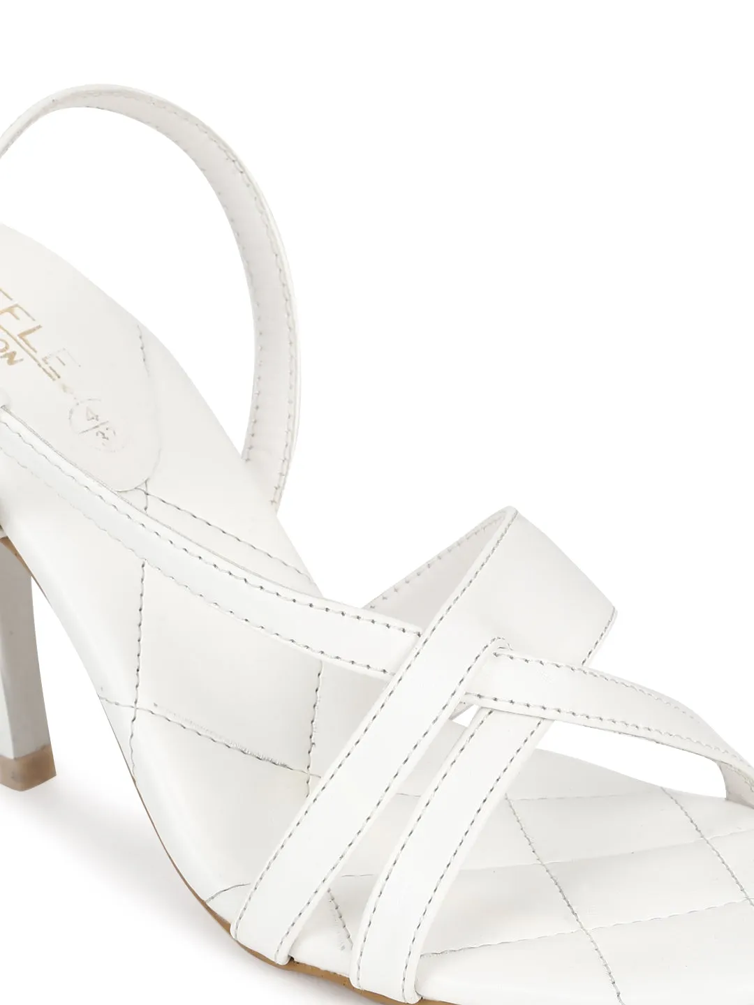 White PU Quilted Sole Strappy Stilettos (TC-SLC-B-72-WHT)
