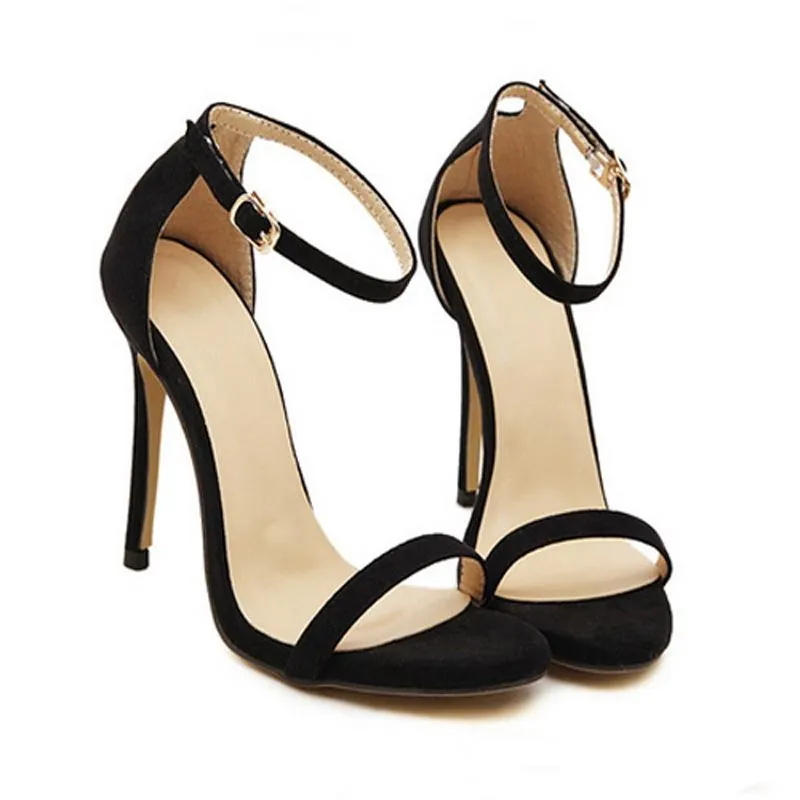 Women peep toe ankle strap stiletto high heels