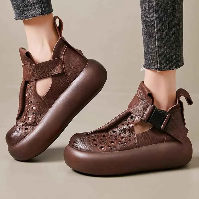 Women's Casual Shoes - Comfortable Thick Bottom Sandal - 63176