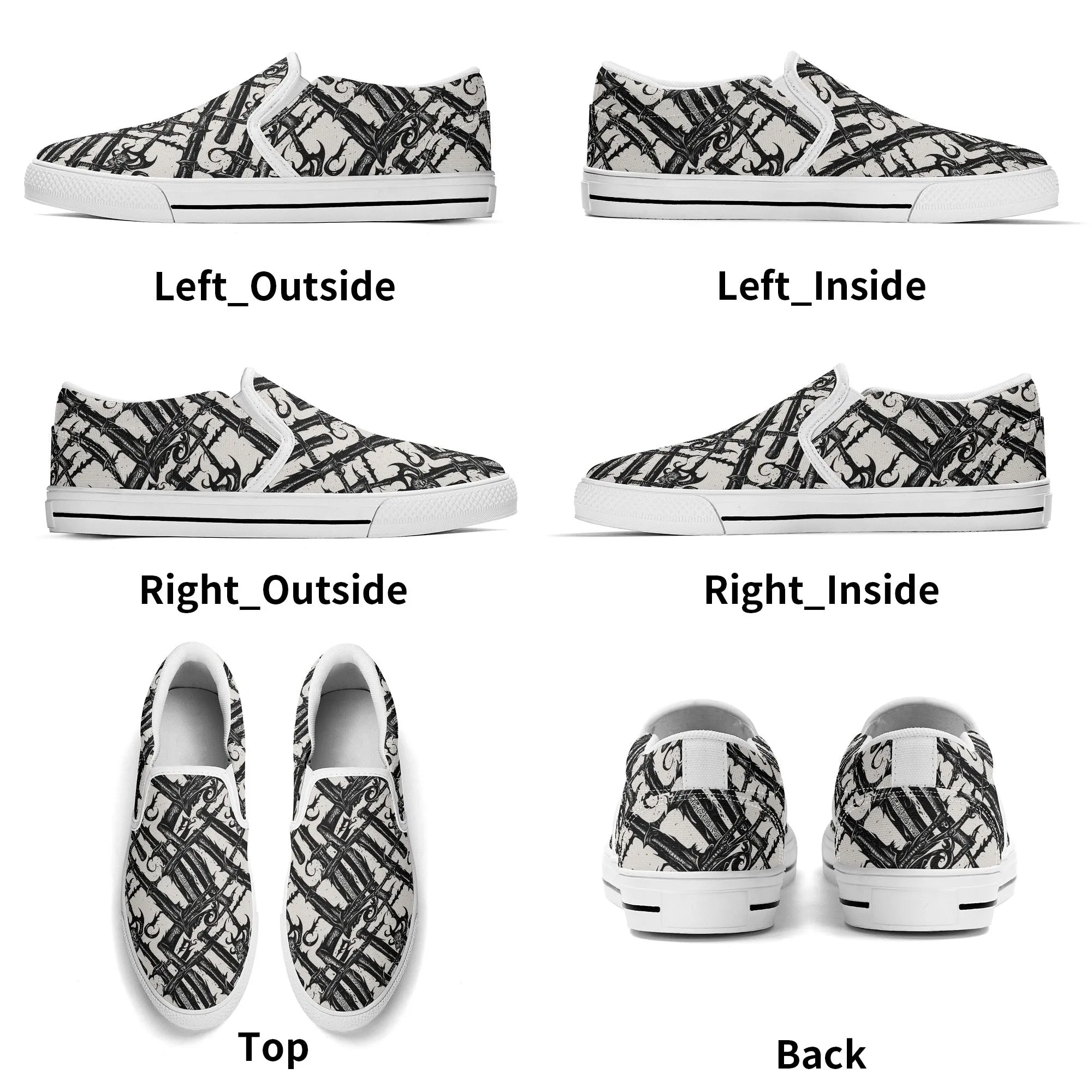 Womens Devil Veins Rubber Slip On Shoes