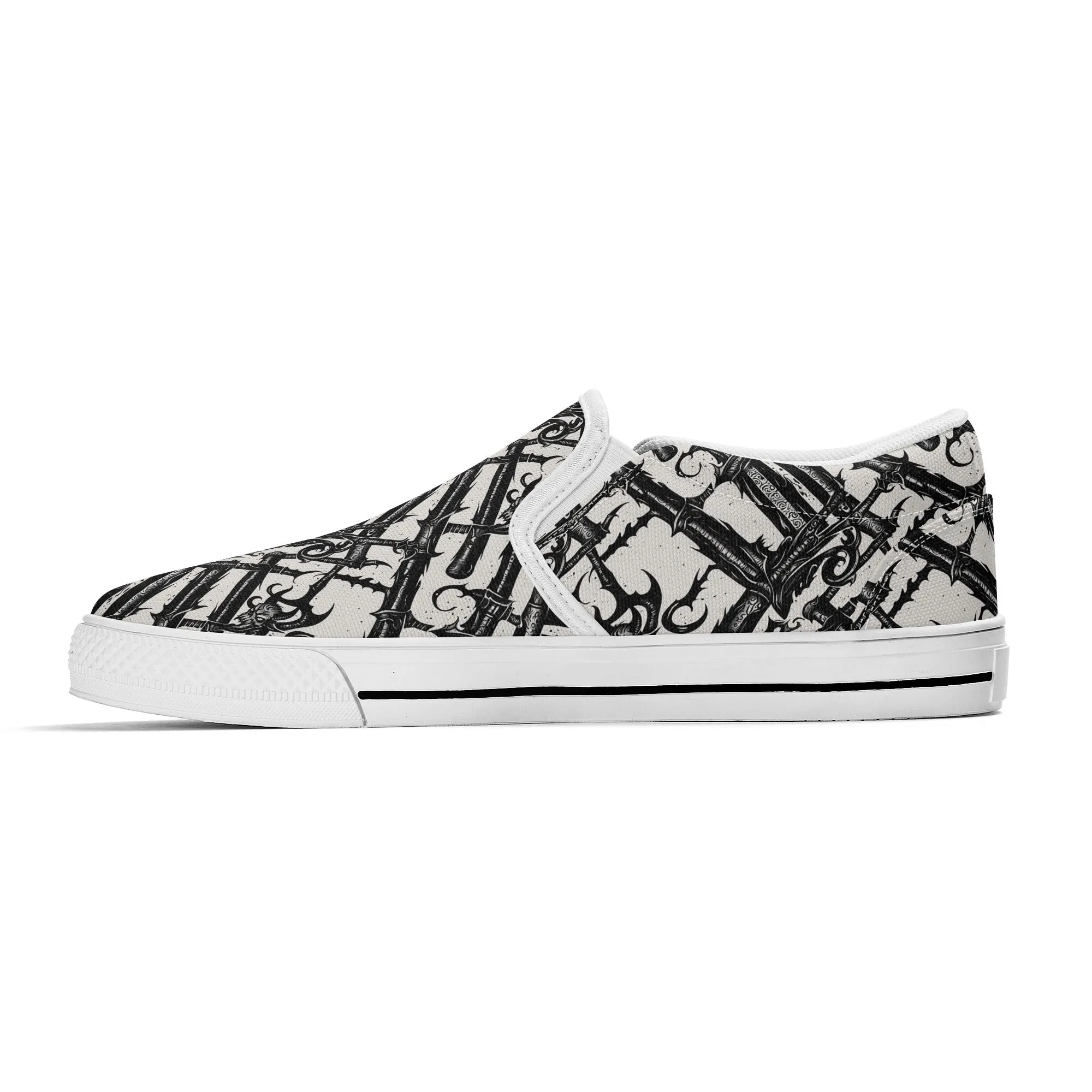 Womens Devil Veins Rubber Slip On Shoes
