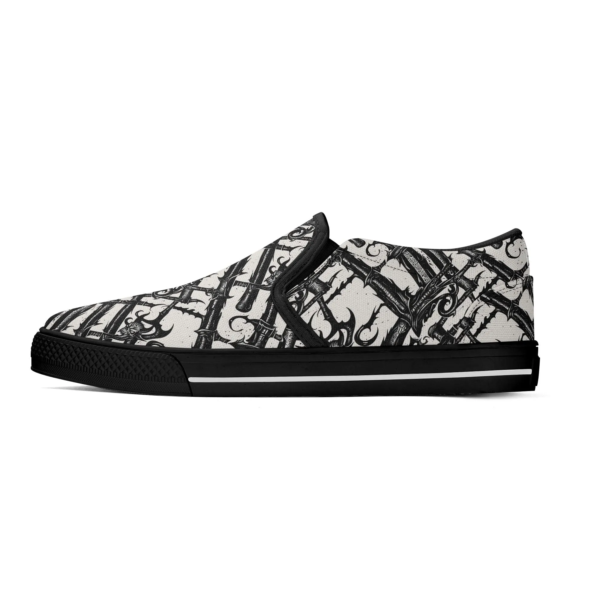 Womens Devil Veins Rubber Slip On Shoes