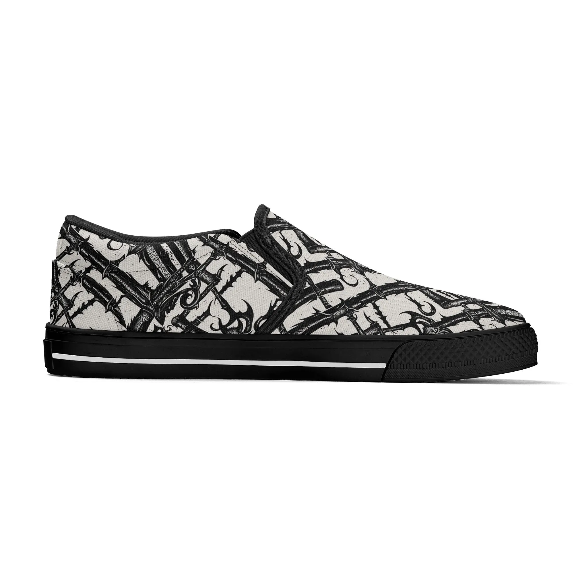 Womens Devil Veins Rubber Slip On Shoes