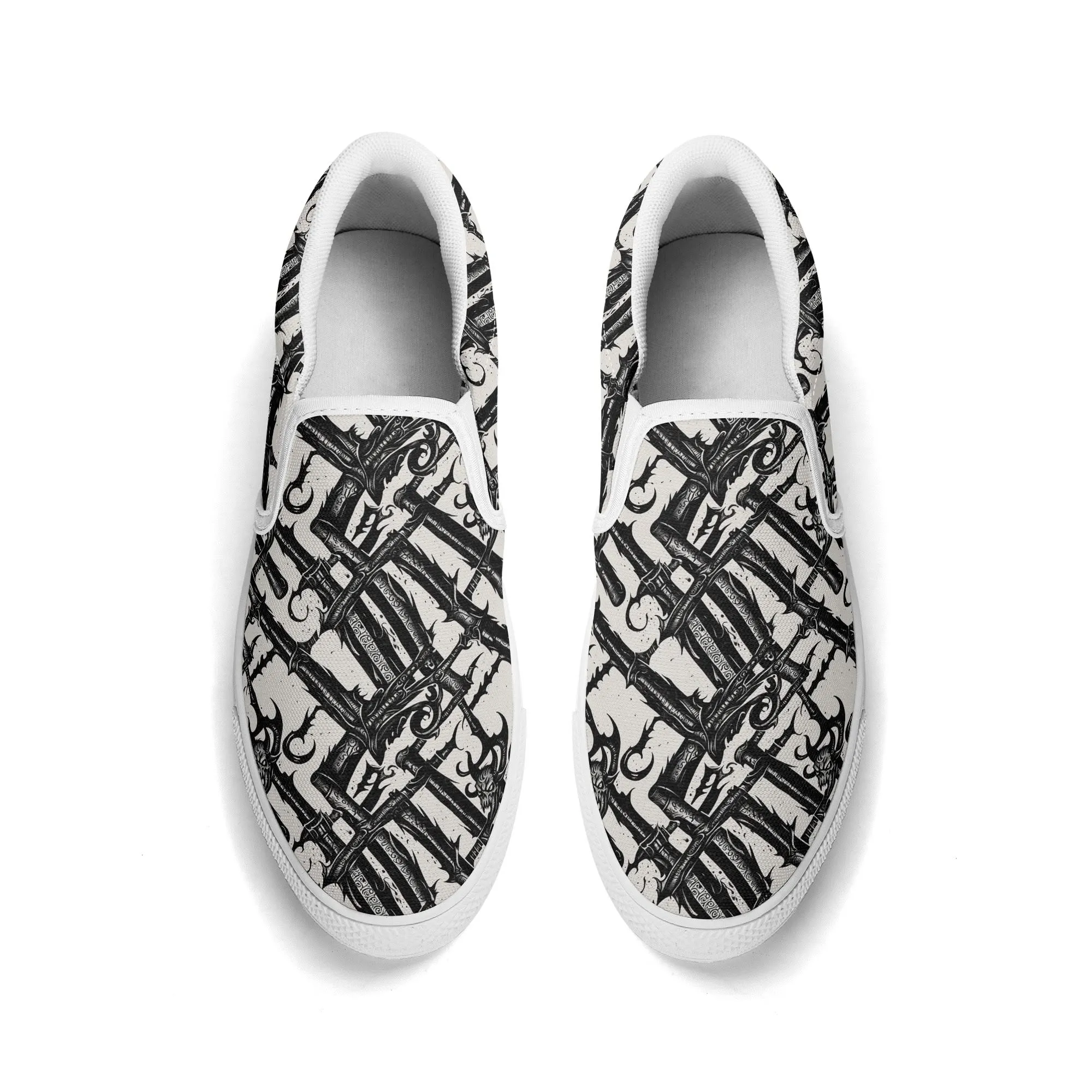 Womens Devil Veins Rubber Slip On Shoes