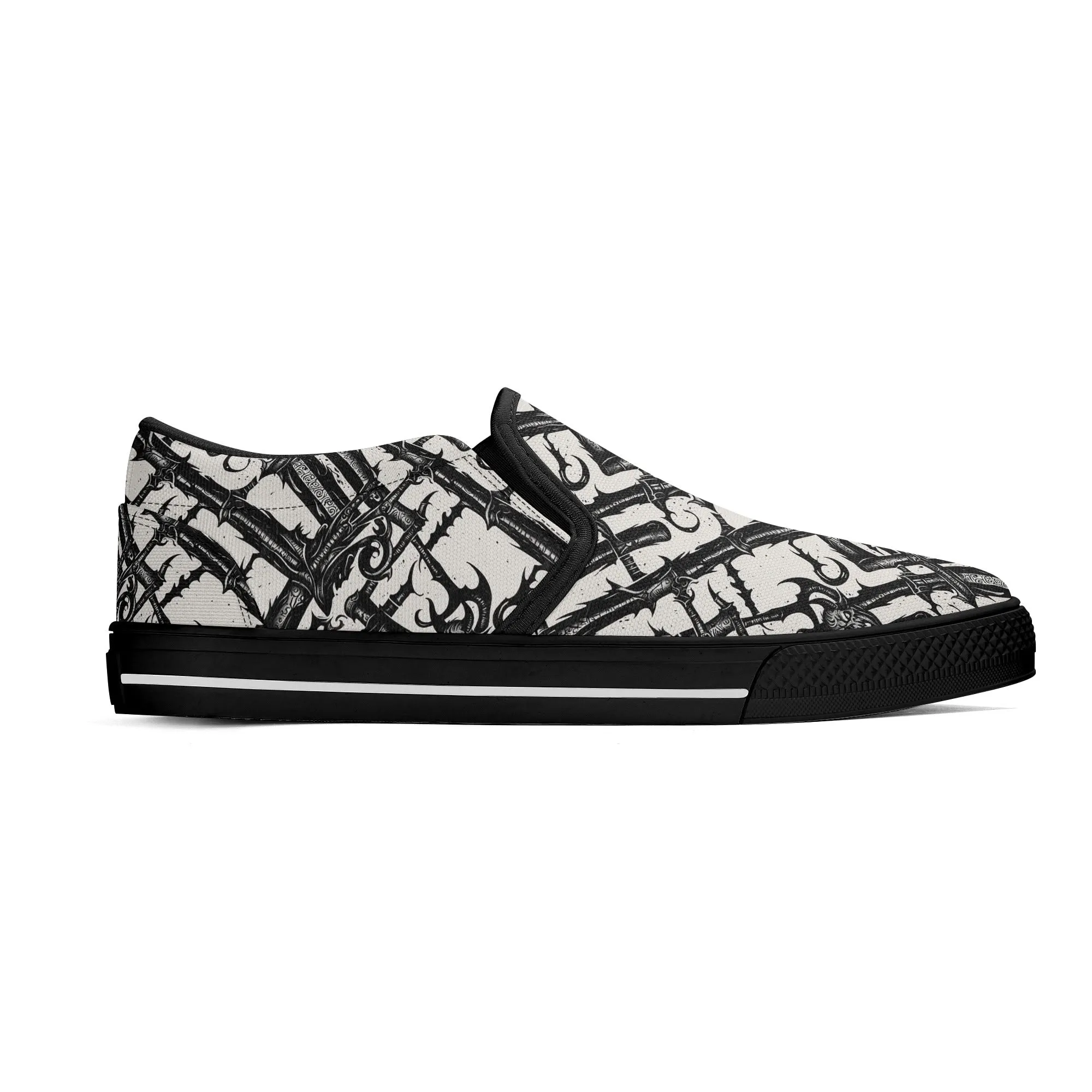 Womens Devil Veins Rubber Slip On Shoes