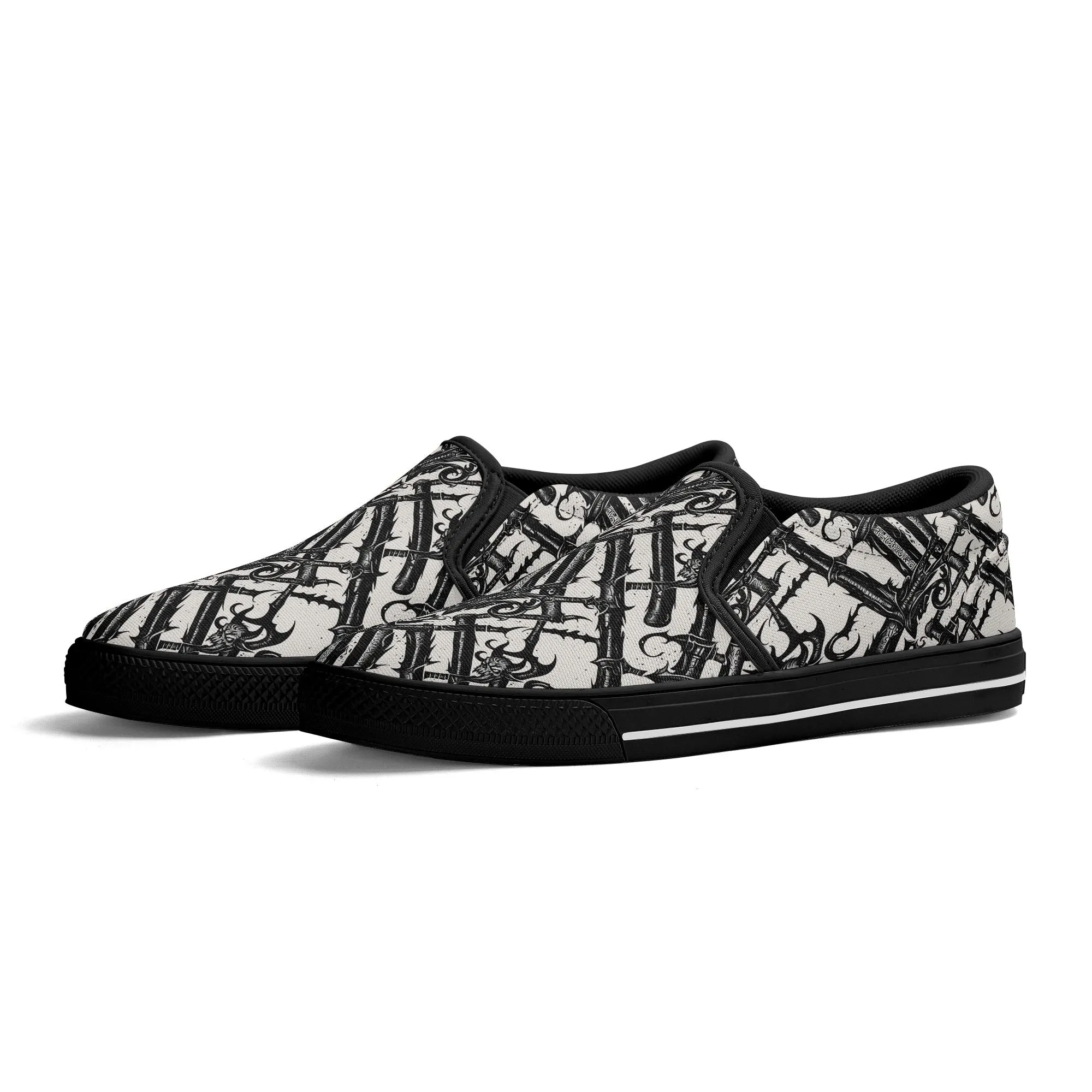 Womens Devil Veins Rubber Slip On Shoes