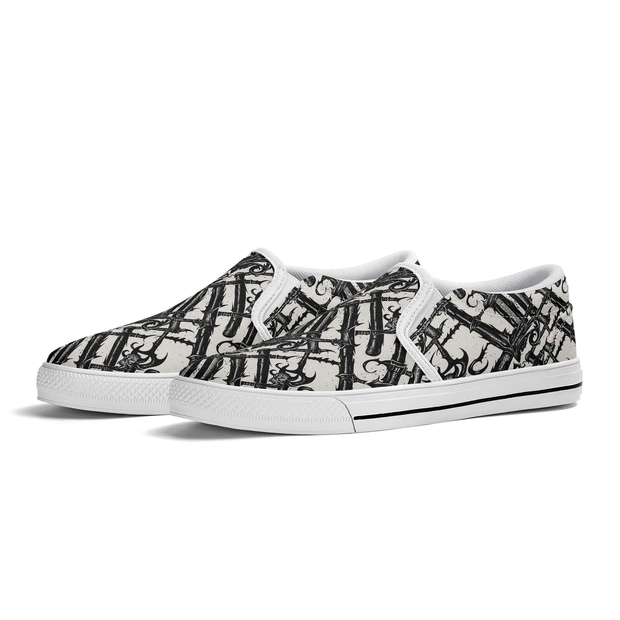 Womens Devil Veins Rubber Slip On Shoes