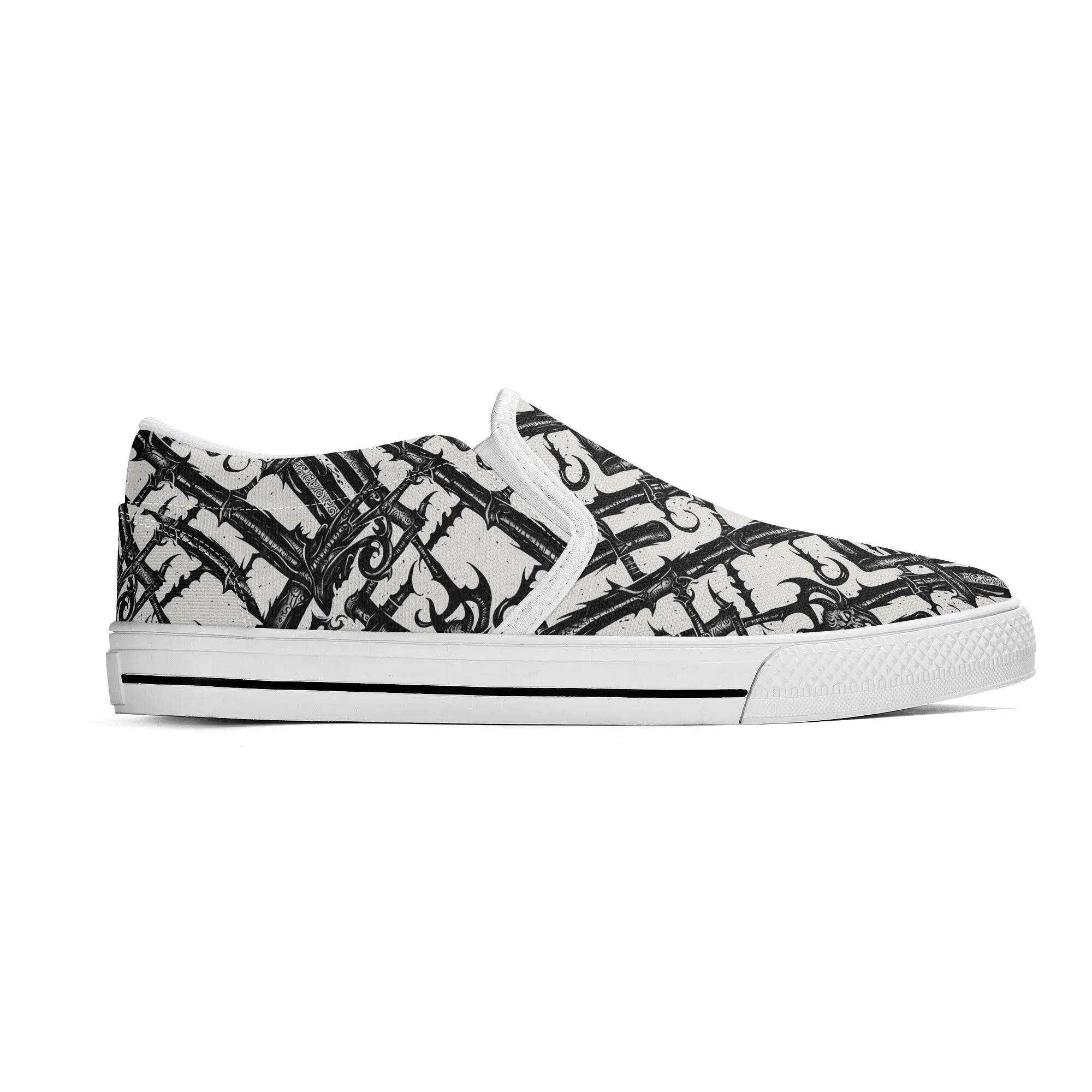 Womens Devil Veins Rubber Slip On Shoes