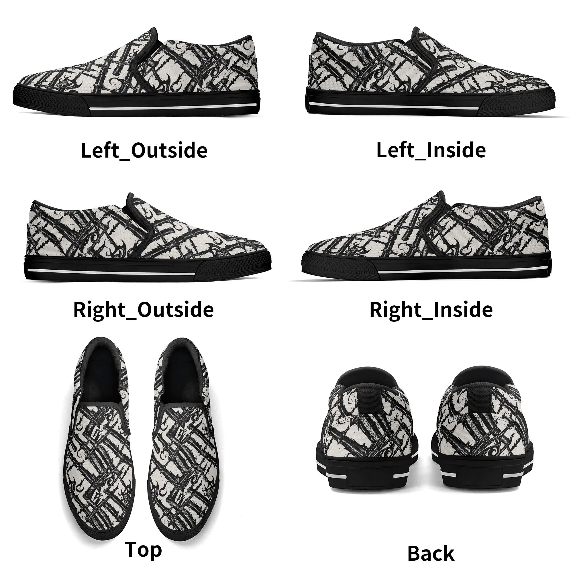Womens Devil Veins Rubber Slip On Shoes