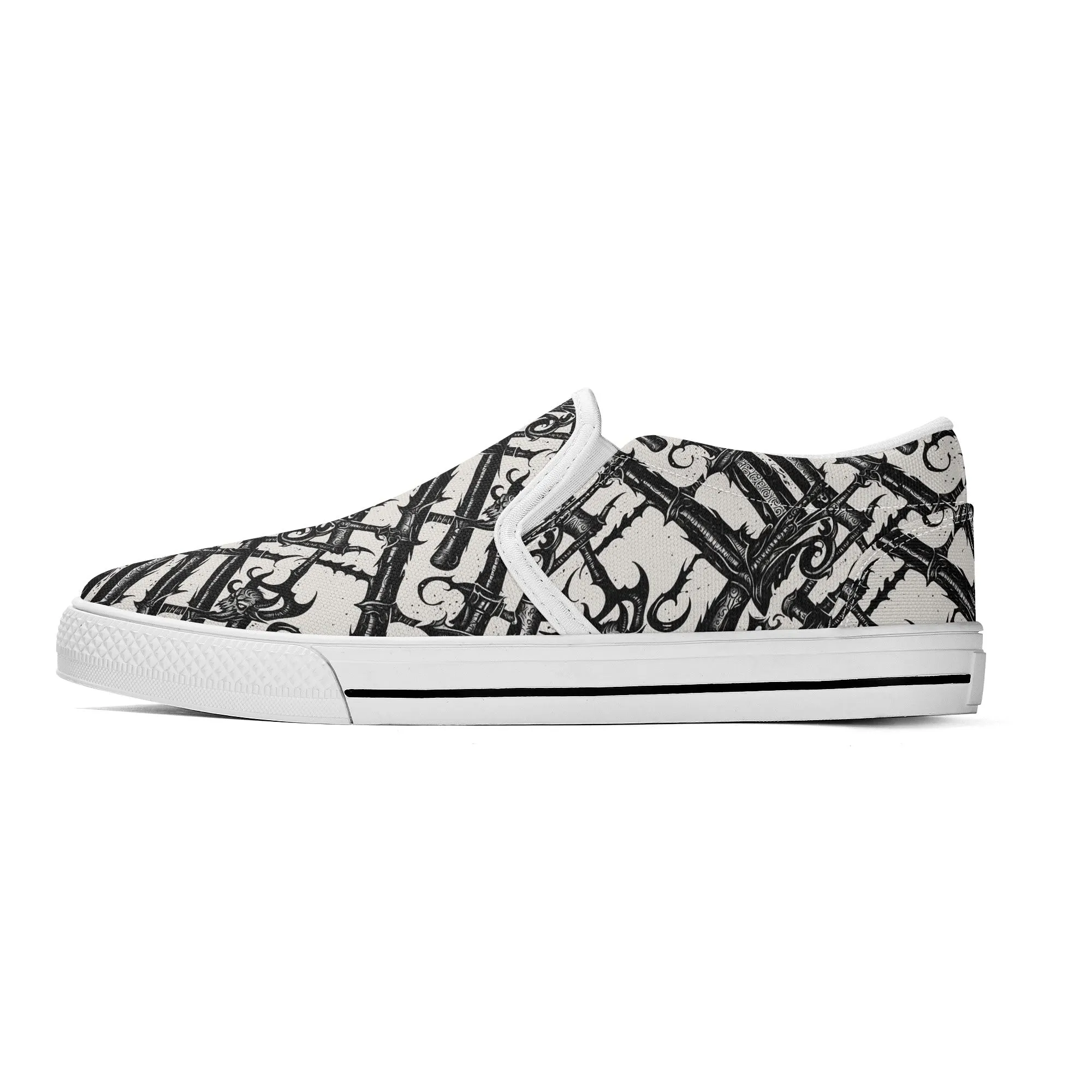Womens Devil Veins Rubber Slip On Shoes