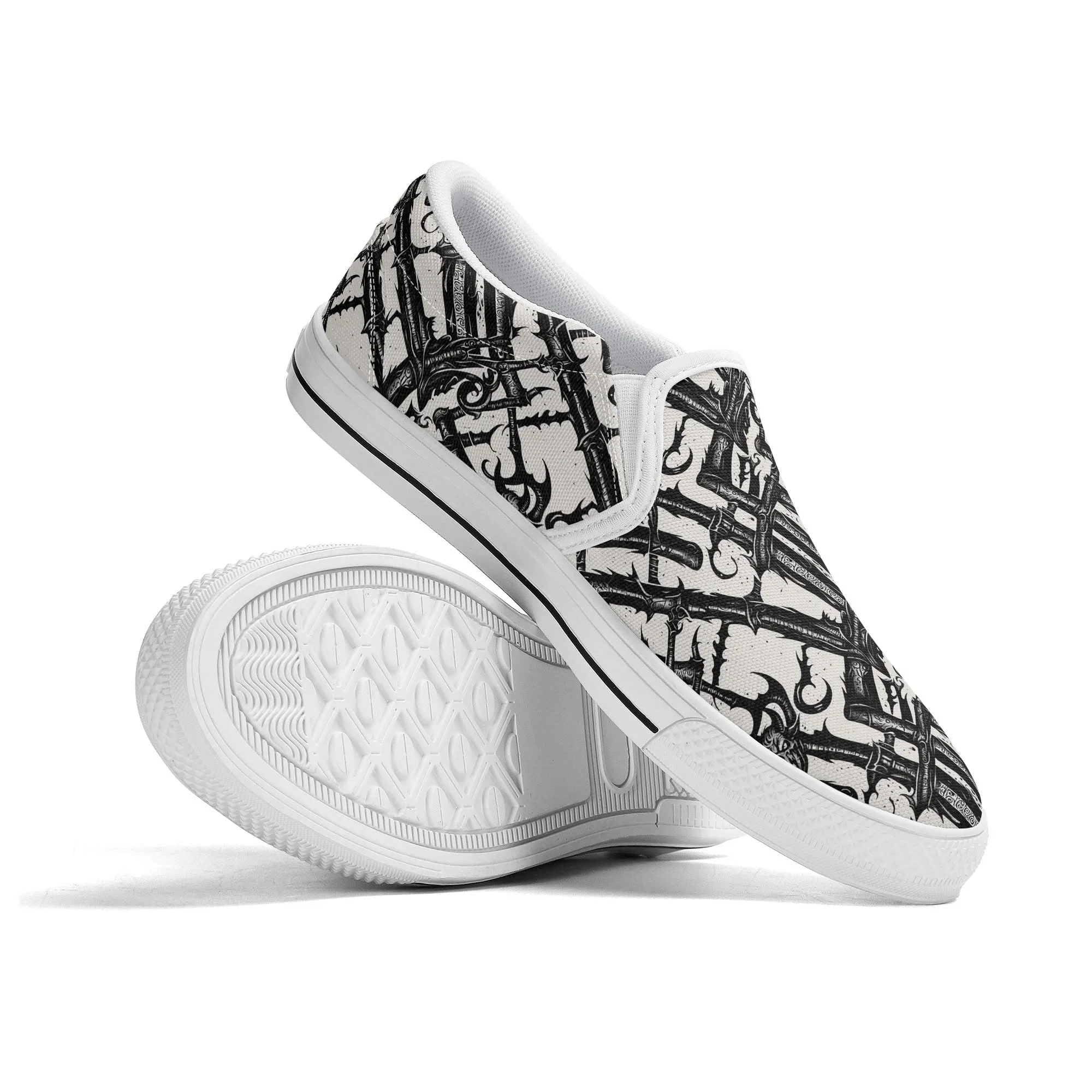 Womens Devil Veins Rubber Slip On Shoes