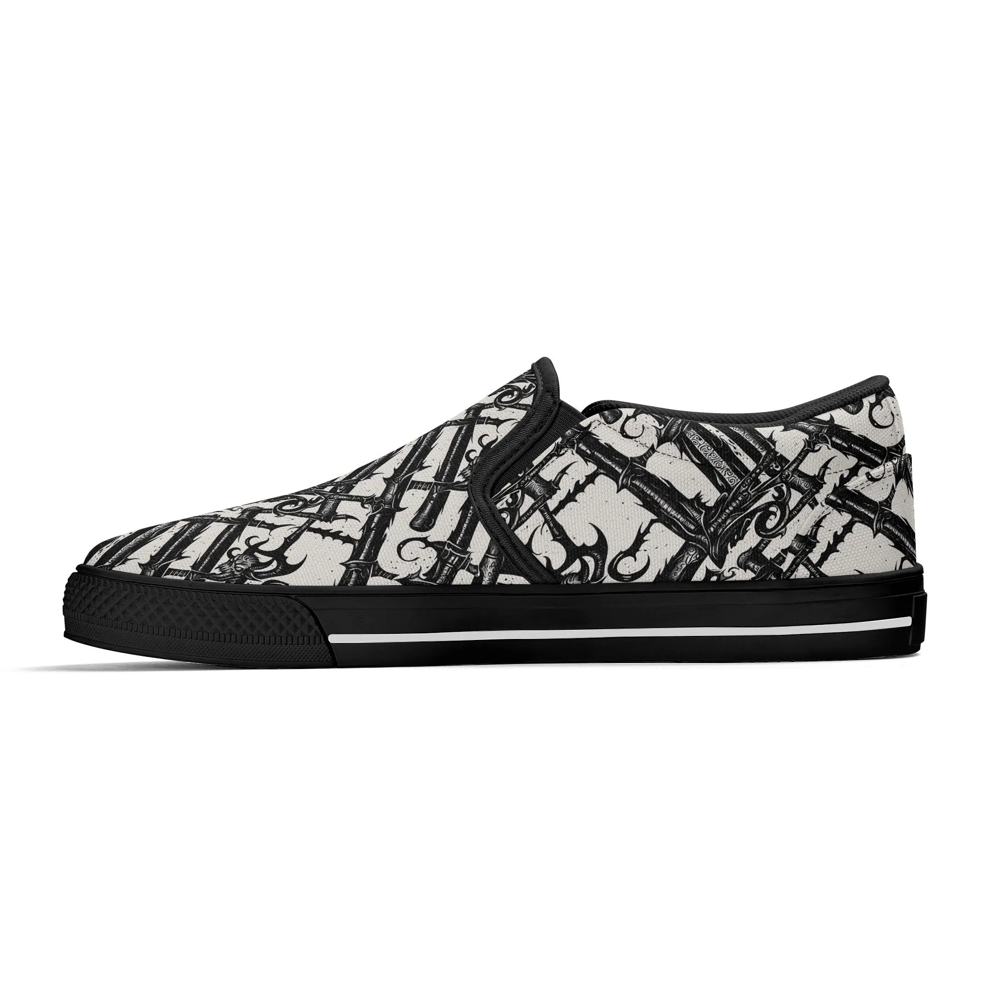 Womens Devil Veins Rubber Slip On Shoes