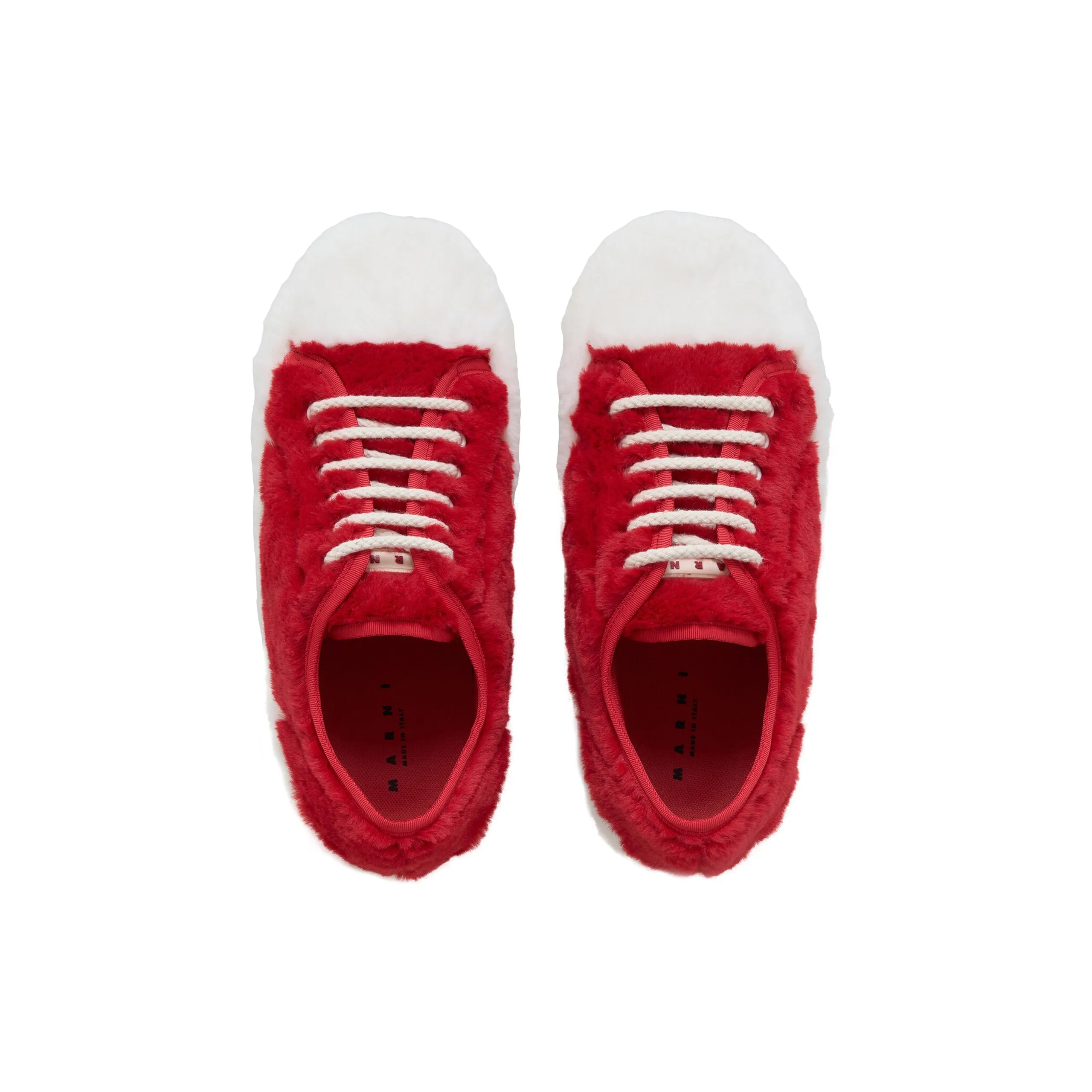 Women's Fluffy Sneakers (Red/White)