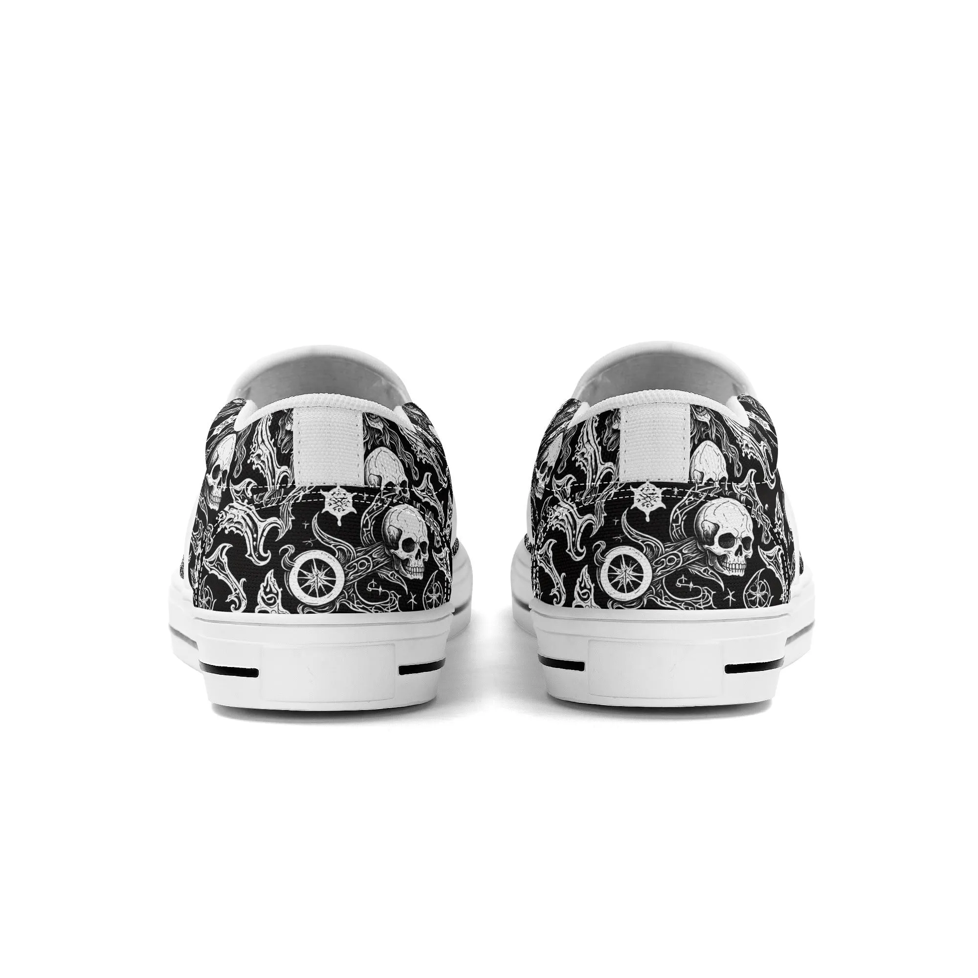 Womens Flying Skulls Rubber Slip On Shoes